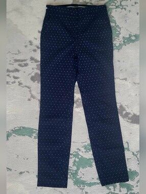 ZARA Navy Polka-Dot Women’s Trousers Size Small
